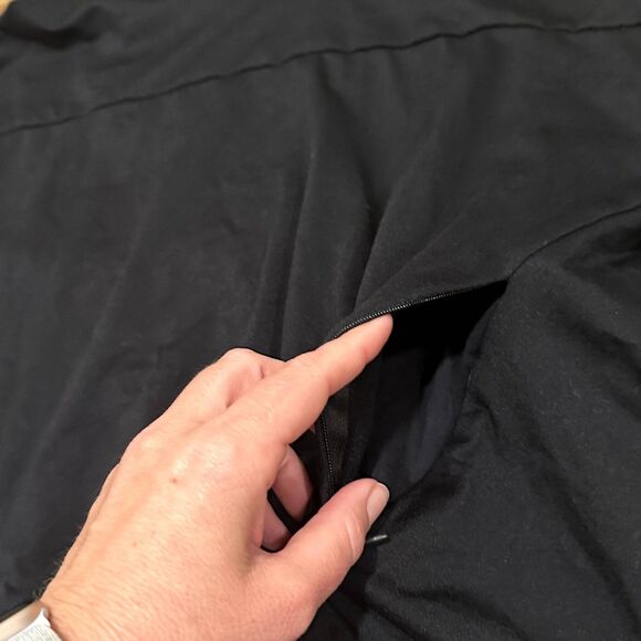 Fabletics Women XS Black Europa Pullover Fleece Lined Cowl Neck Sweater Stretch - Picture 4 of 8